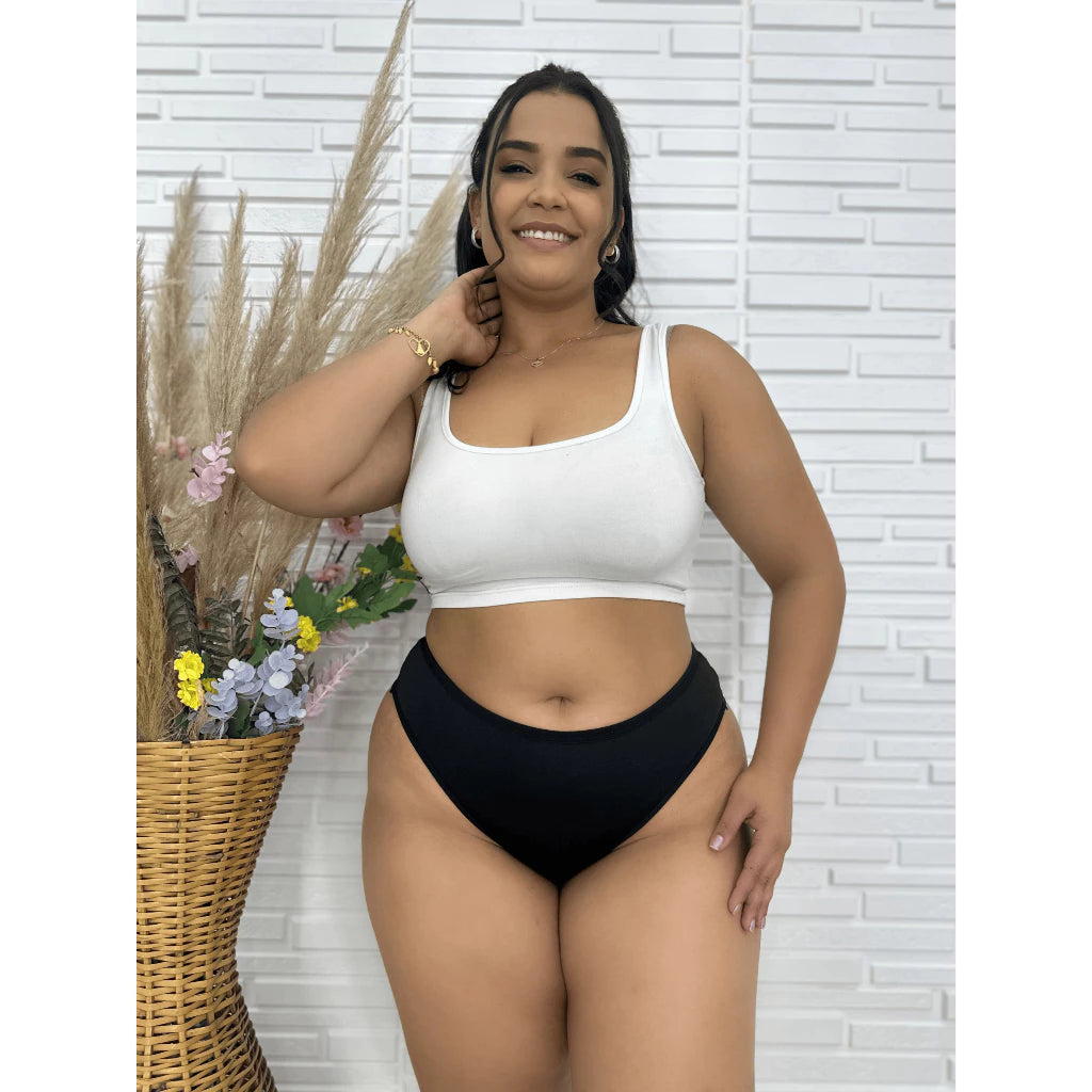 Kit 10 Calcinhas Plus Size Confort Premium – Fio Dental Duplo