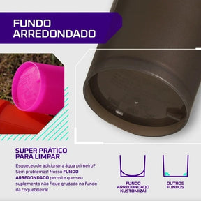 01 Coqueteleiras Vários Modelos Academia Shaker 600ml