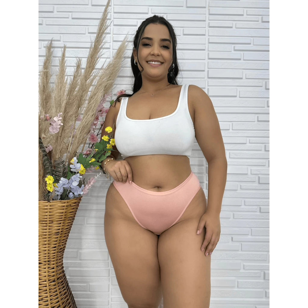 Kit 10 Calcinhas Plus Size Confort Premium – Fio Dental Duplo