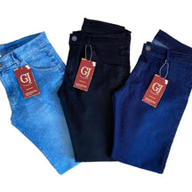 Kit 3 Calças Jeans Masculinas Slim Premium com Elastano