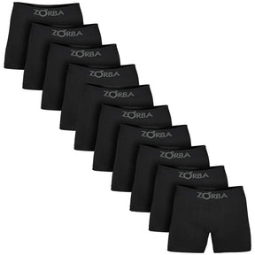 Kit 10 Cuecas Boxer Zorba de Algodão Sem Costura Original